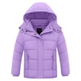 thumbnail image 1 of Wantdo Girls' Recycled Jacket Insulated Winter Coat Warm Windproof Puffer Jacket Light Purple 8, 1 of 10