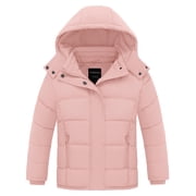 Girls' Recycled Jacket Waterproof Winter Coat Warm Winter Outerwear Jacket Coral Pink 8