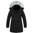 thumbnail image 1 of Wantdo Girls' Winter Coat Recycled Waterproof Long Winter Jacket with Faux Fur Hood Black 10/12, 1 of 10