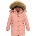thumbnail image 1 of Wantdo Kid's Puffer Jacket Thicken Fleece Lined Winter Coat Hooded Parka Pink 8, 1 of 10