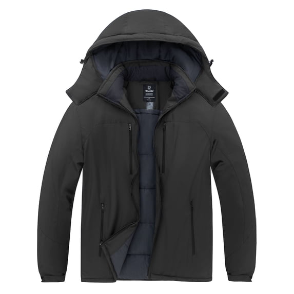 Wantdo Men's Big and Tall Ski Coat Waterproof Snowboarding Jacket Warm Winter Jacket Grey 4X
