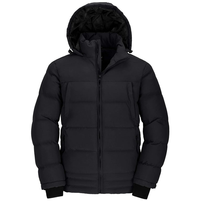 Wantdo Men's Big and Tall Puffer Coat Insulated Winter Jacket