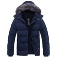 thumbnail image 1 of Wantdo Men's Hooded Coat Quilted Winter Coat Thicken Recycled Winter Puffer Parka Jacket Navy L, 1 of 11