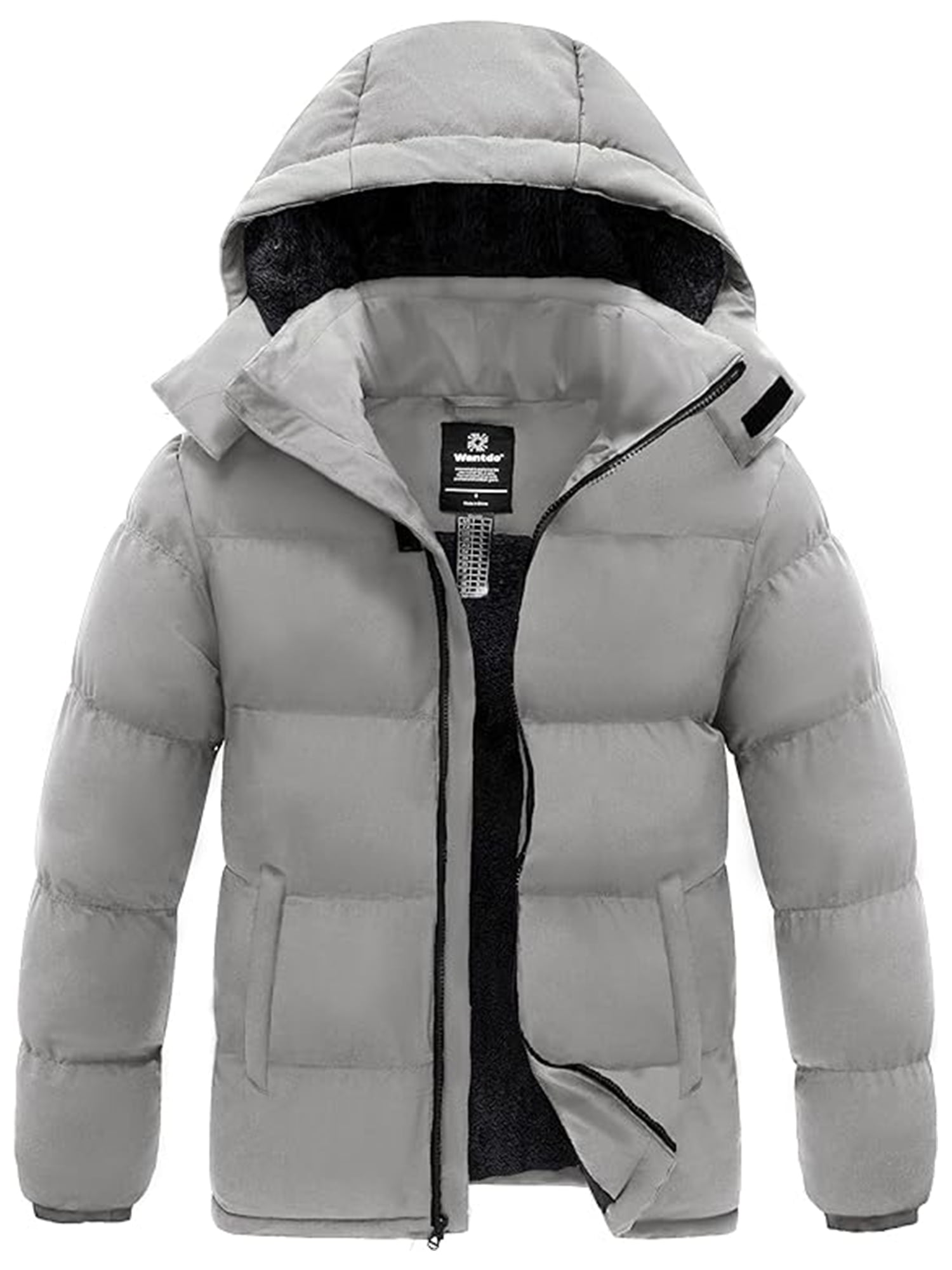 Wantdo Men's Insulated Winter Coat Winterproof Rain Jacket Puffer Coat