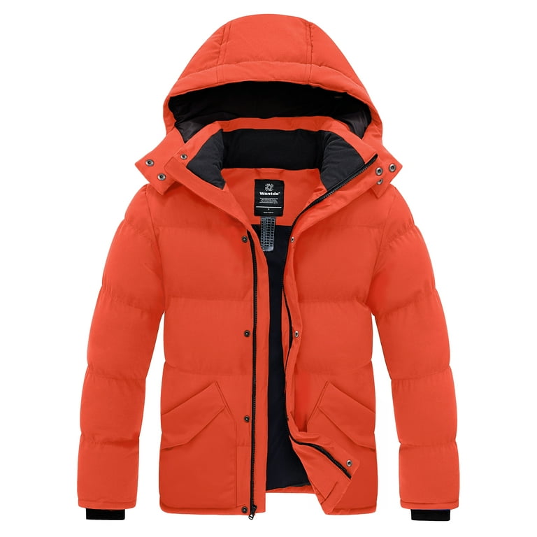 Orange winter jacket mens hotsell