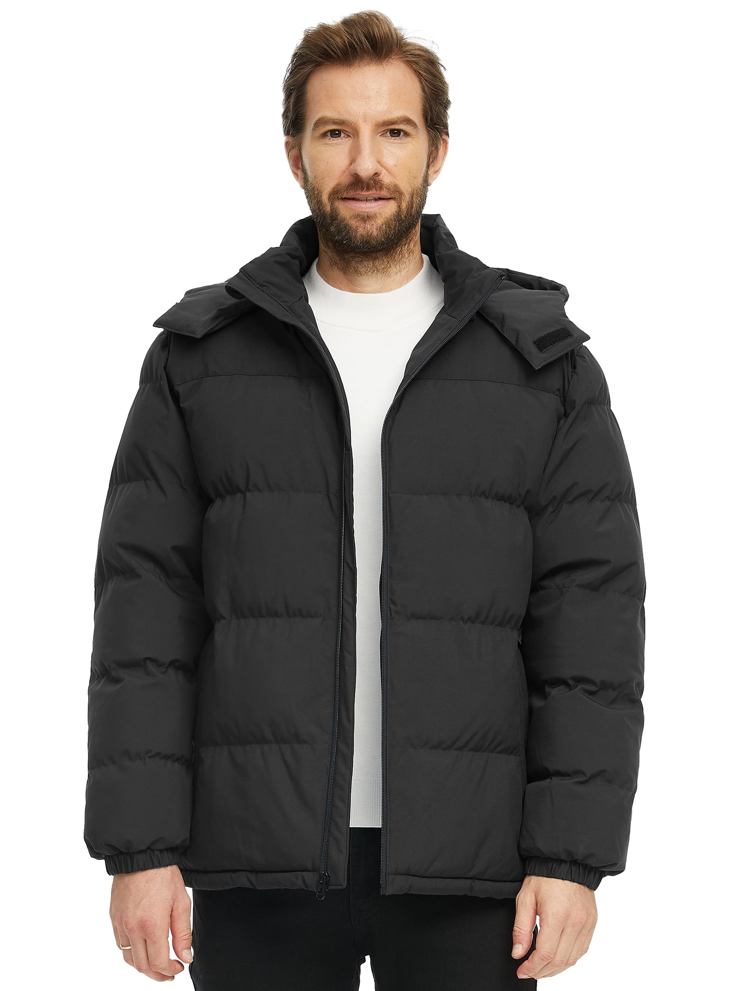 Wantdo Men's Puffer Jacket Padded Winter Coat Warm Short Winter