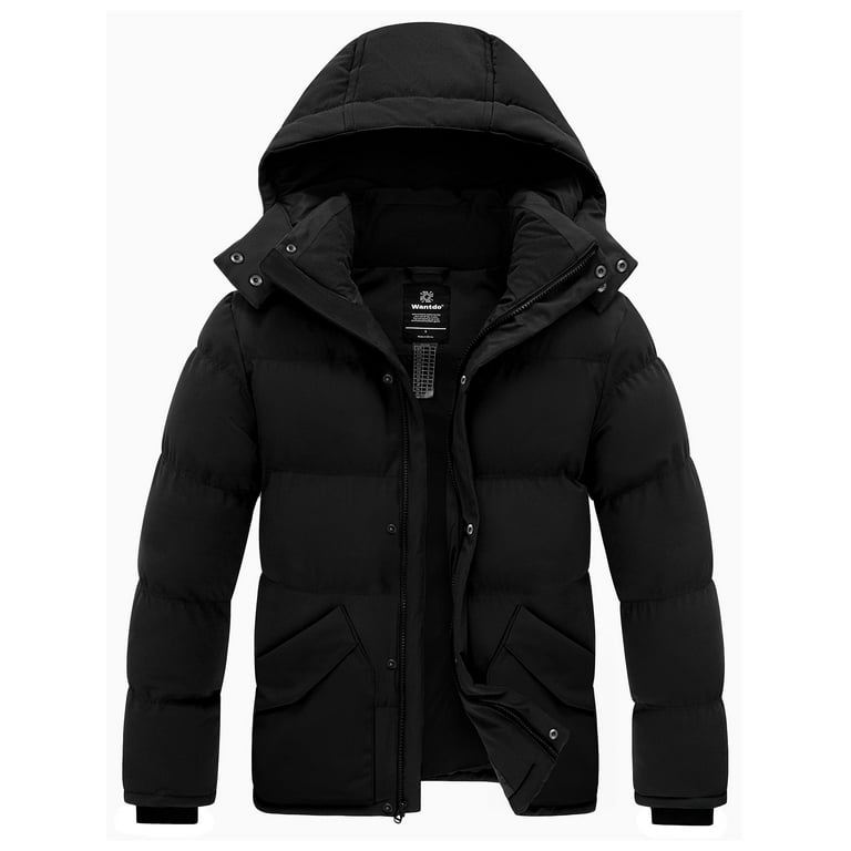 Free Shipping Wantdo Men s Puffer Jackets Padded Bubble Jackets Packable Winter Coat Black XL Walmart