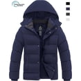 thumbnail image 1 of Wantdo Men's Recycled Winter Coat Padded Winter Jacket Warm Puffer Parka Navy L, 1 of 12