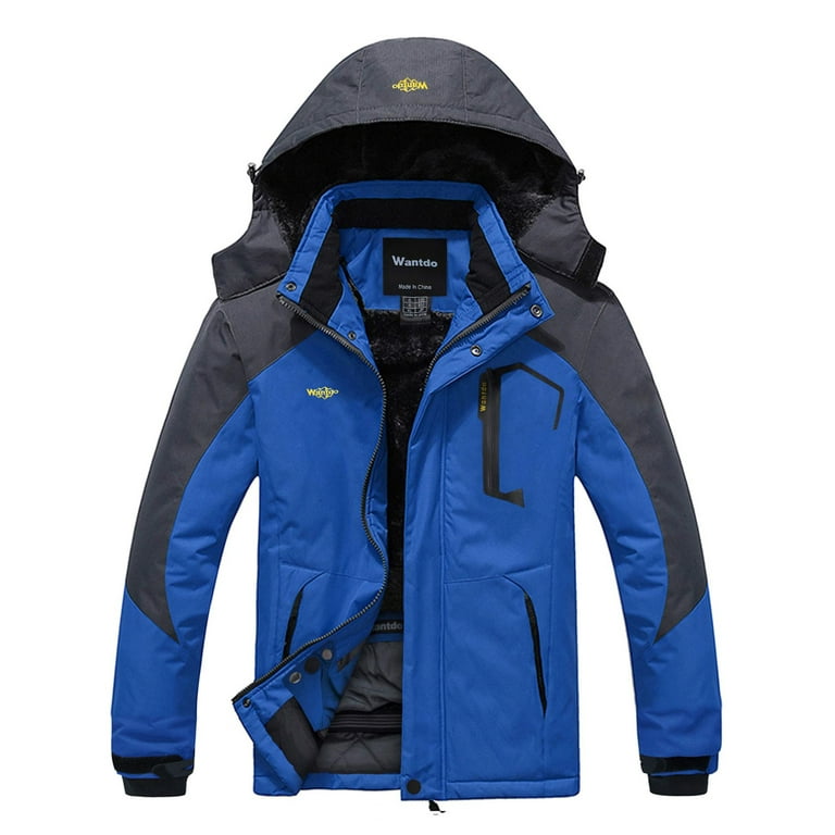 Wantdo Men's Ski Jacket Waterproof Mountain Ski Parka Windproof