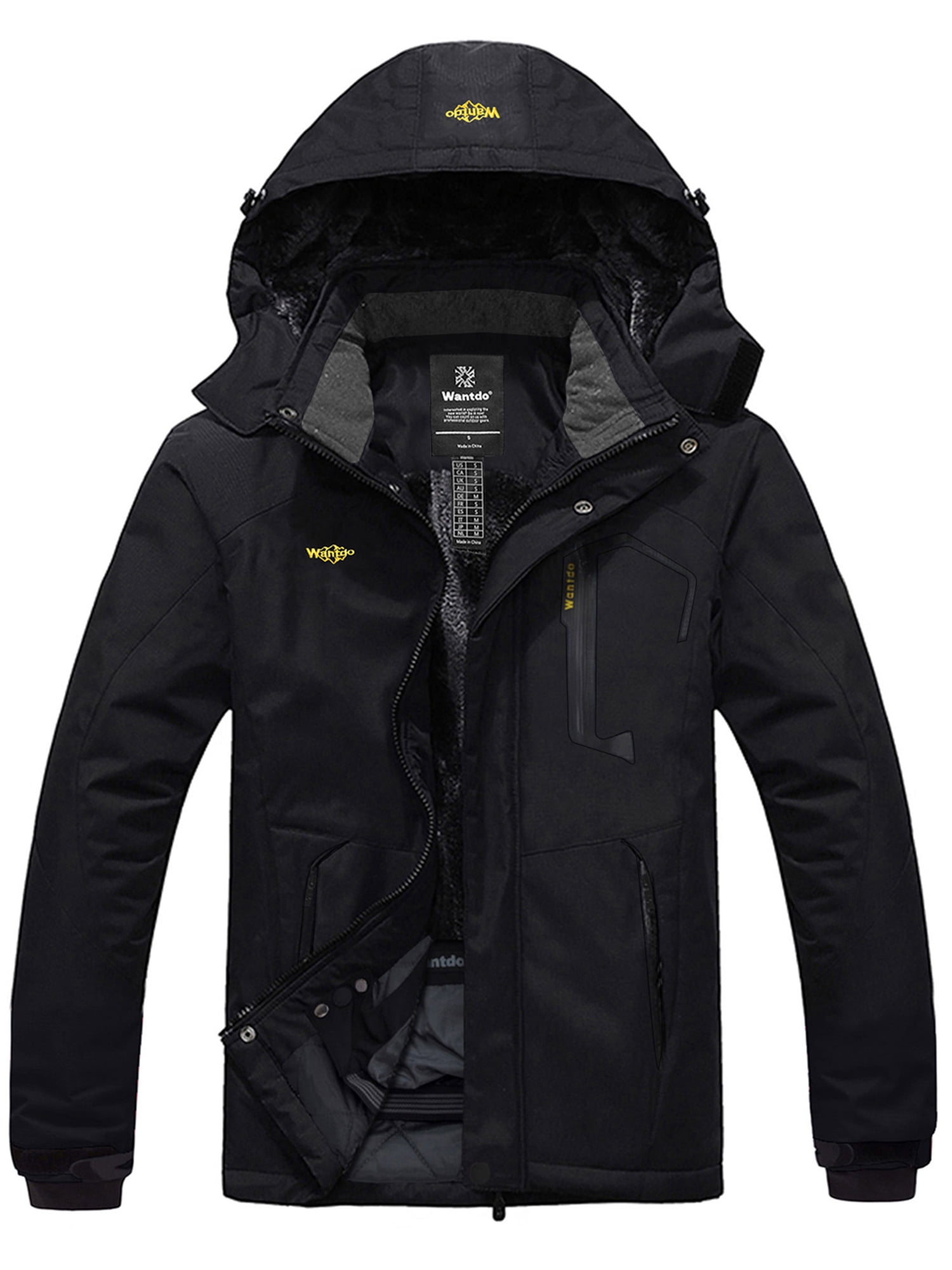 Wantdo Men's Snowboard Jacket Warm Snow Coat Mountain Jacket Waterproof ...