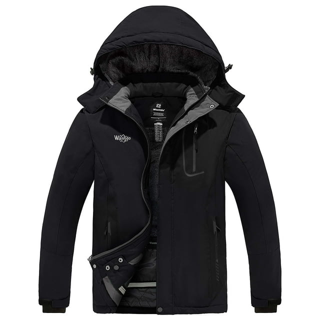 Wantdo Men's Snowboard Jacket Windproof Snow Coat Waterproof Ski Jacket ...