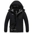 thumbnail image 1 of Wantdo Men's Winter Coat Hooded Ski Jacket Waterproof Warm Winter Parka Jacket Black XL, 1 of 7