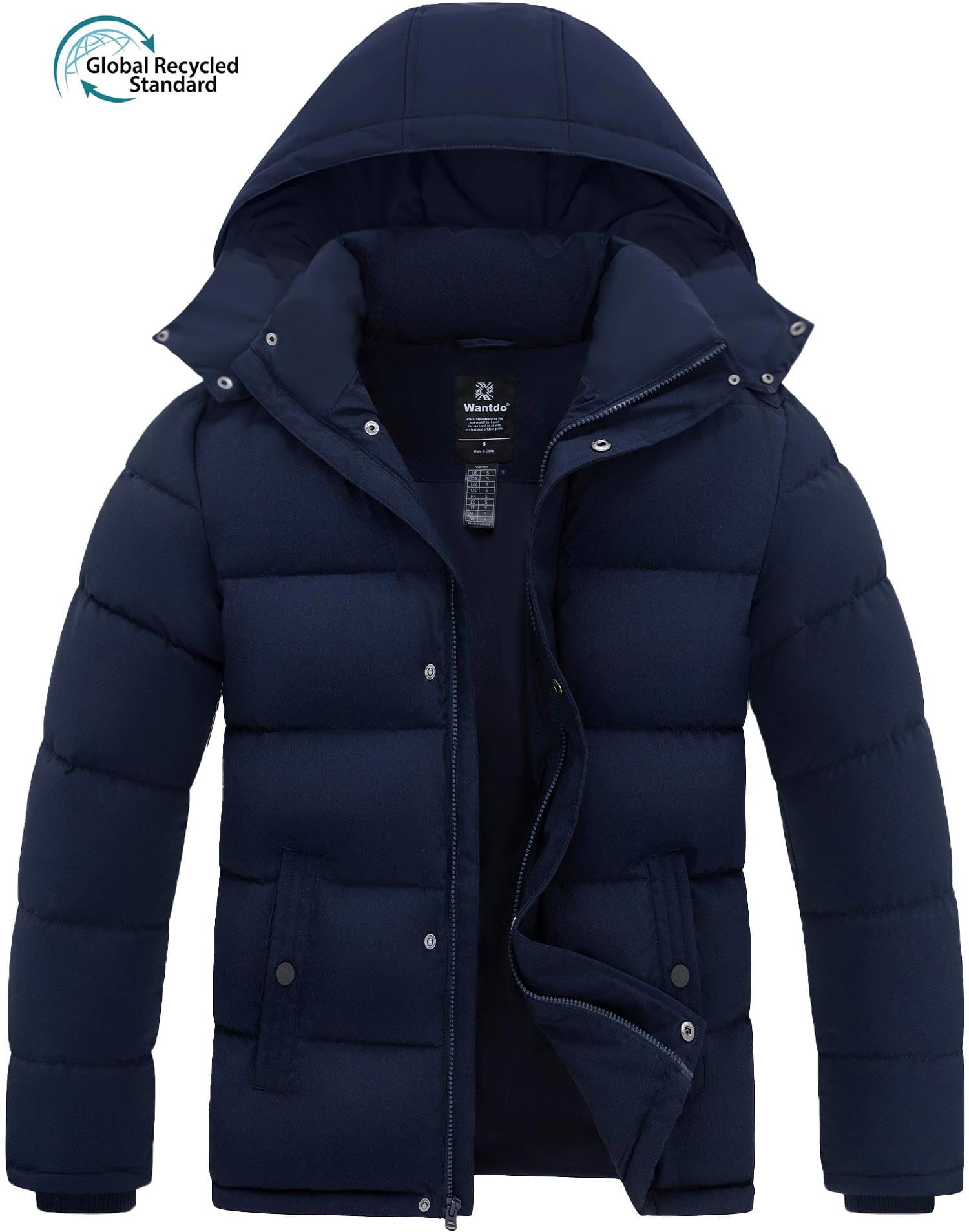 Men's Waterproof Hooded Jacket for Winter Travel