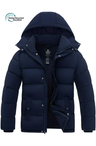 Men Jacket Mens Puffer Jacket With Fur Hood Fur Coat