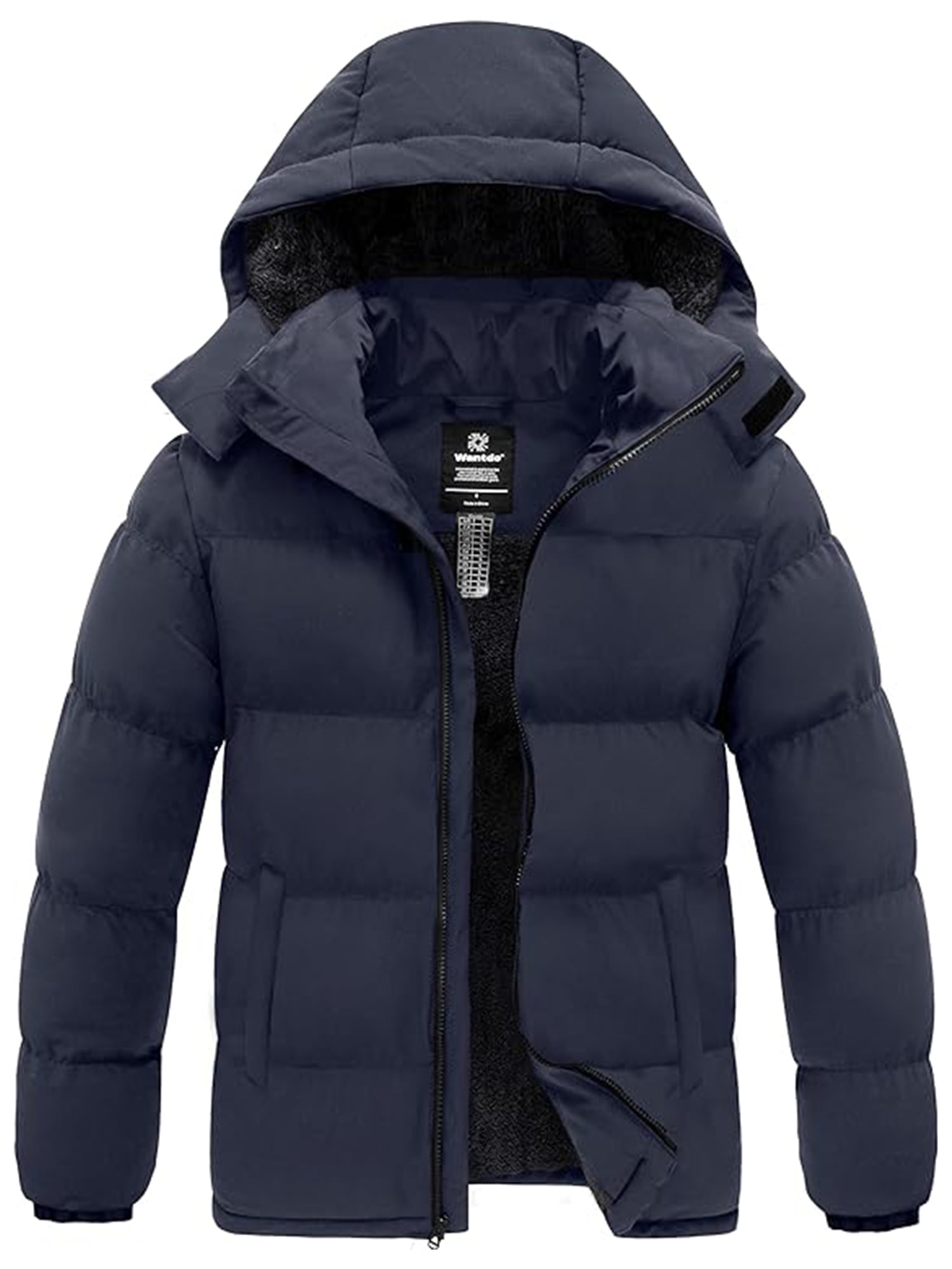 Wantdo Men's Winter Jacket Insulated Puffy Jackets Warm Winter coats (Navy XLarge)