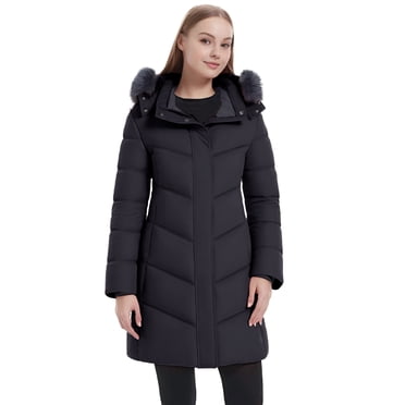 Wantdo Women's Recycled Long Puffer Jacket With Hood - Waterproof Winter Coat For Cold Weather