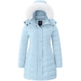 thumbnail image 1 of Wantdo Women's Plus Size Coat Padded Winter Jacket Waterproof Winter Snow Coat Light Blue 2XL, 1 of 11