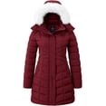 thumbnail image 1 of Wantdo Women's Winter Coat Warm Winter Jacket Recycled Waterproof Jacket Outerwear Coat Wine Red M, 1 of 11