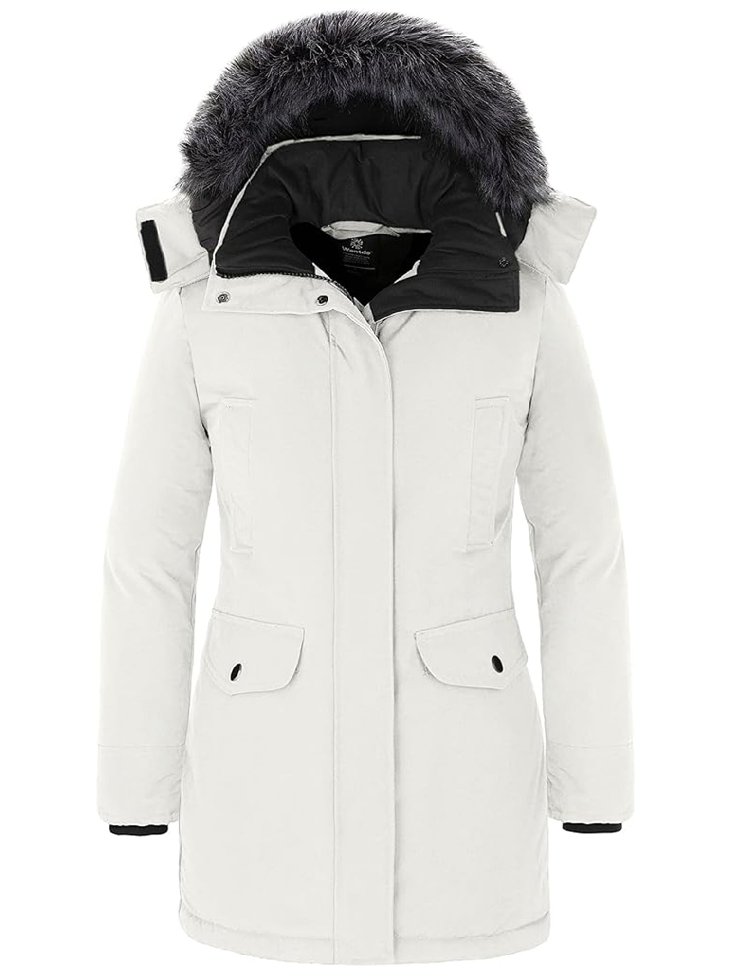 Wantdo Women's Insulated Windproof Winter Coat Thicken Long Puffy Coat ...