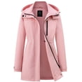 thumbnail image 1 of Wantdo Women's Short Waterproof Autumn Jacket Wind Resistant Removable Hood Rain Coat Outdoor Ski Jacket Pink XL, 1 of 9