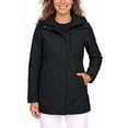 thumbnail image 1 of Wantdo Women's Short Hooded Rain Coat Windproof Waterproof Lightweight Ski Jacket Casual Jacket for Camping Black M, 1 of 9