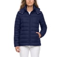 thumbnail image 1 of Wantdo Women's Hooded Recycled Jacket Insulated Autumn/Fall Puffer Coat Windproof Outerwear Navy XL, 1 of 7