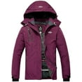 thumbnail image 1 of Wantdo Women's Mountain Ski Jacket Waterproof Rain Coat Blending Purple Medium, 1 of 7