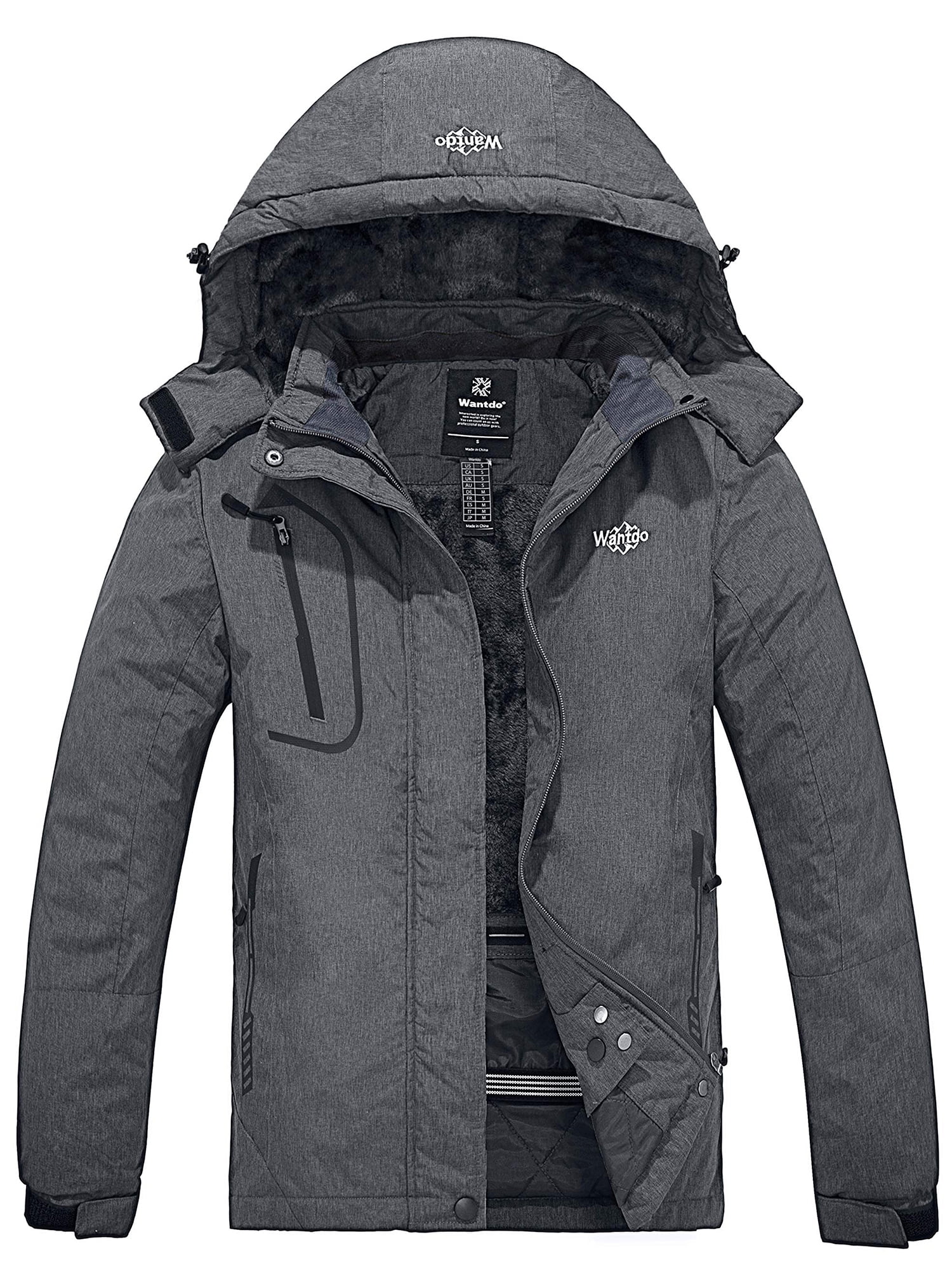 Wantdo Women's Mountain Waterproof Ski Jacket Warm Winter Windbreaker