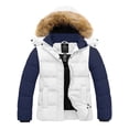 thumbnail image 1 of Wantdo Women's Plus Size Coat Quilted Thicken Puffer Jacket with Removable Hood White 4X, 1 of 7