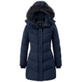 thumbnail image 1 of Wantdo Women's Plus Size Jacket Warm Winter Coat Hip-Length Winter Jacket Puffer Jacket Navy 2XL, 1 of 8