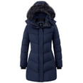 thumbnail image 1 of Wantdo Women's Plus Size Jacket Warm Winter Coat Hip-Length Winter Jacket Puffer Jacket Navy 2XL, 1 of 10