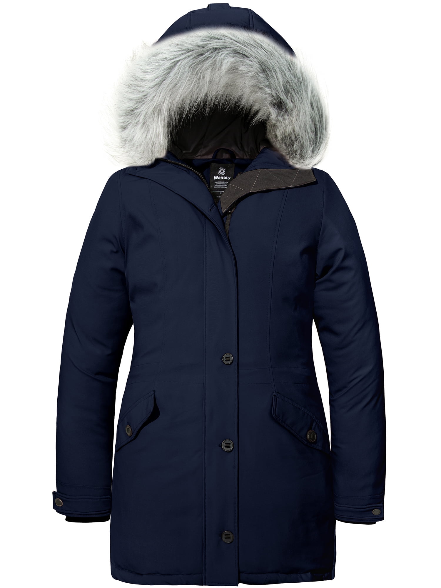 Wantdo Women's Plus Size Parka Winter Coat Waterproof Casual Puffer ...