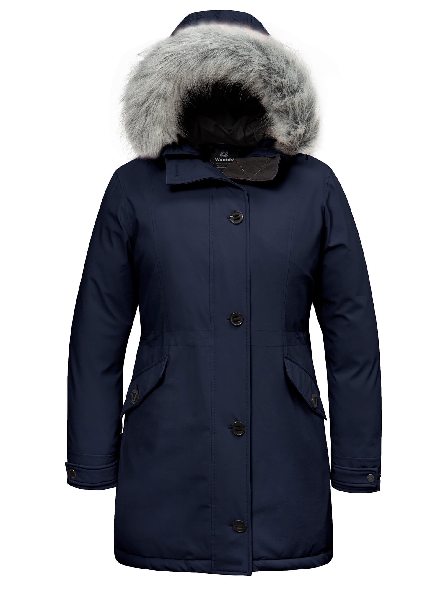 Wantdo Women's Plus Size Puffer Coat Comfortable Windproof Parka Winter