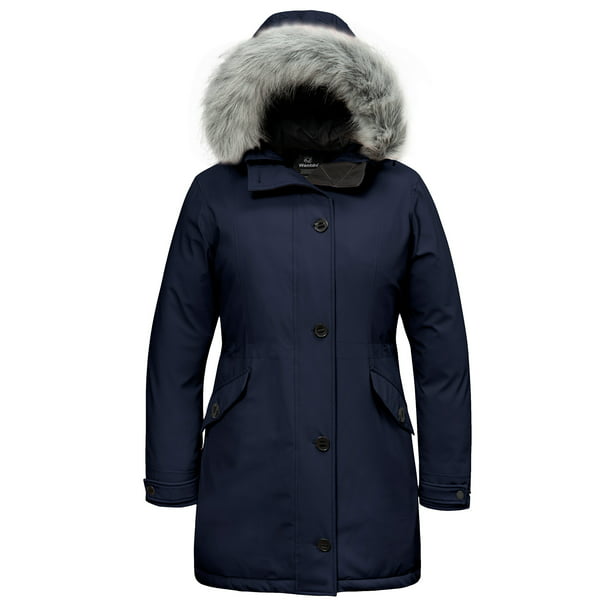 Wantdo Women's Plus Size Puffer Coat Comfortable Windproof Parka Winter ...