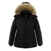 WANTDO Women's Plus Size Puffer Jacket Quilted Winter Coat Warm Hooded Winter Jacket Black 4X