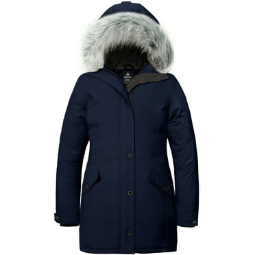Augper Womens Hooded Warm Winter Coats with Faux Fur Lined Outerwear ...
