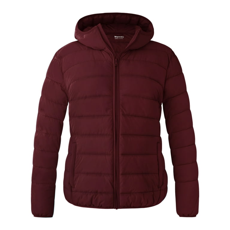 Wine colored puffer clearance jacket