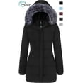 thumbnail image 1 of Wantdo Women's Plus Size Winter Coat Quilted Winter Jacket Puffer Jacket Black 2XL, 1 of 8