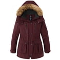 thumbnail image 1 of Wantdo Women's Plus Size Winter Coat Waterproof Winter Jacket Warm Puffer Jacket Wine Red 3X, 1 of 9