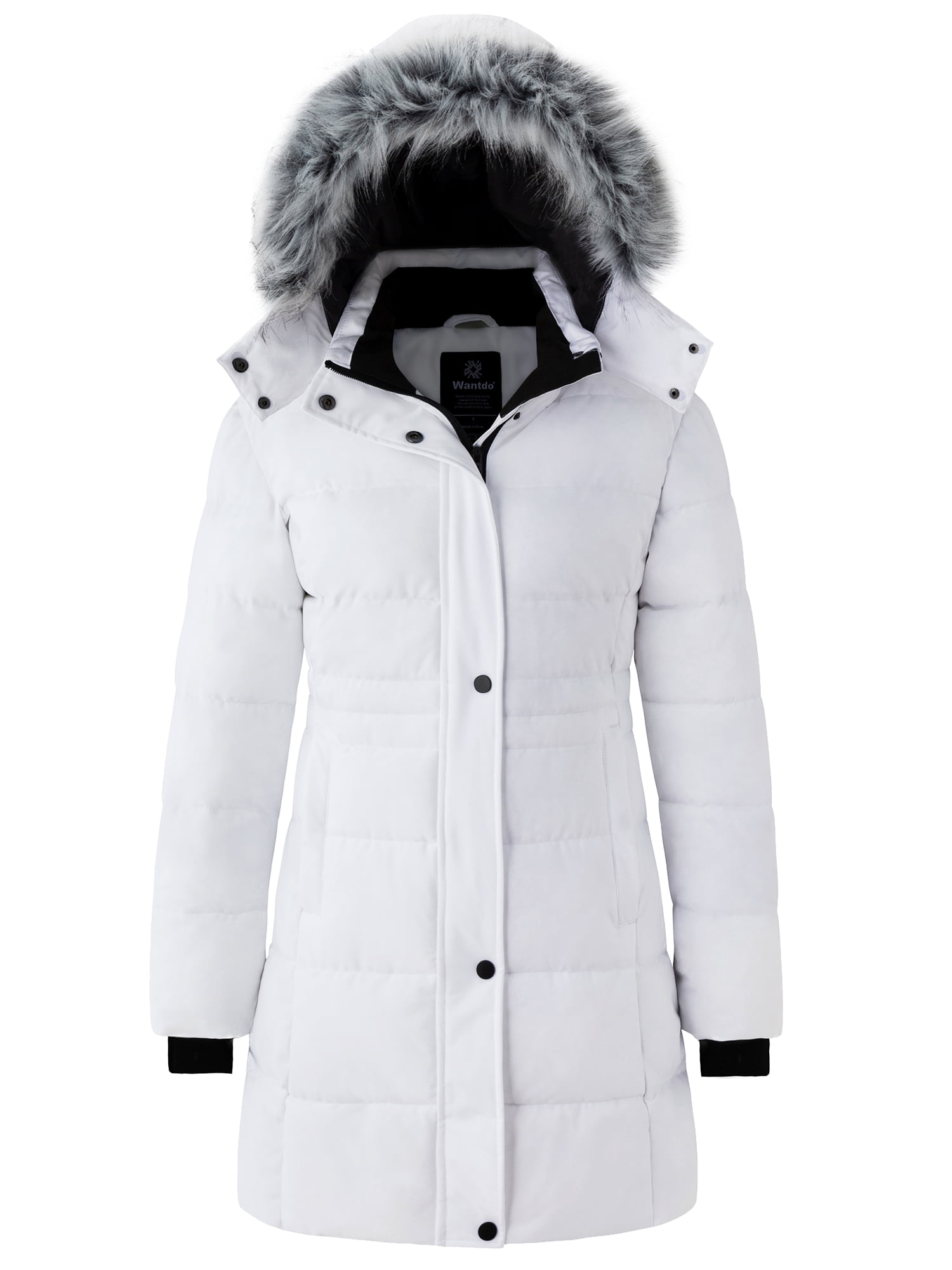 Wantdo Women's Plus Size Winter Coats Hooded Puffer Jacket Winter Parka