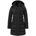 thumbnail image 1 of Wantdo Women's Mid-Length Fall & Early Winter Puffer Jacket Windproof Insulated Winter Coat with Breathable Lining Black XL, 1 of 9