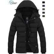 WANTDO Women's Winter Coat Warm Winter Jacket Waterproof Puffer Jacket Black M