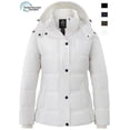 thumbnail image 1 of Wantdo Women's Puffer Jacket Recycled Padded Winter Jacket Puffy Coat with Removable Hood White XL, 1 of 10