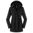 Wantdo Women's Raincoat Hooded Raincoat Outdoor Waterproof Jacket Black