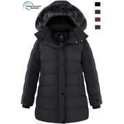 Women's Recycled Plus Size Coat and Jacket with Hoods Insulated Winter Snow Coat Dark Gray 2XL