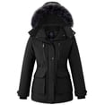 thumbnail image 1 of Wantdo Women's Recycled Puffy Coat Recycled Winter Padded Jacket Waterproof Winter Snow Puffer Coat Black XL, 1 of 11