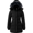 thumbnail image 1 of Wantdo Women's Recycled Coat Warm Winter Coat Waterproof Jacket Long Puffer Jacket Black L, 1 of 12