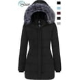 thumbnail image 1 of Wantdo Women's Recycled Winter Coat Hooded Winter Jacket Quilted Parka Coat Black L, 1 of 8