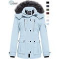 thumbnail image 1 of Wantdo Women's Recycled Winter Coat Warm Winter Jacket Padded Parka Coat Ice Blue S, 1 of 10