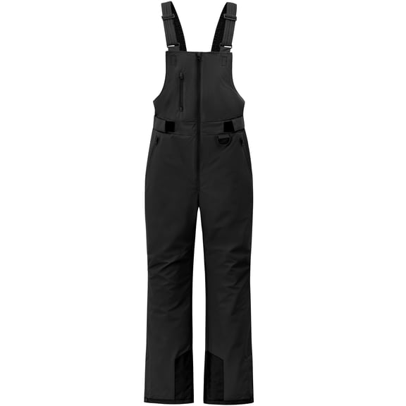 Wantdo Women's Snow Bibs Waterproof Skiing Pants Waterproof Snowboarding Pants Winter Pants Black M